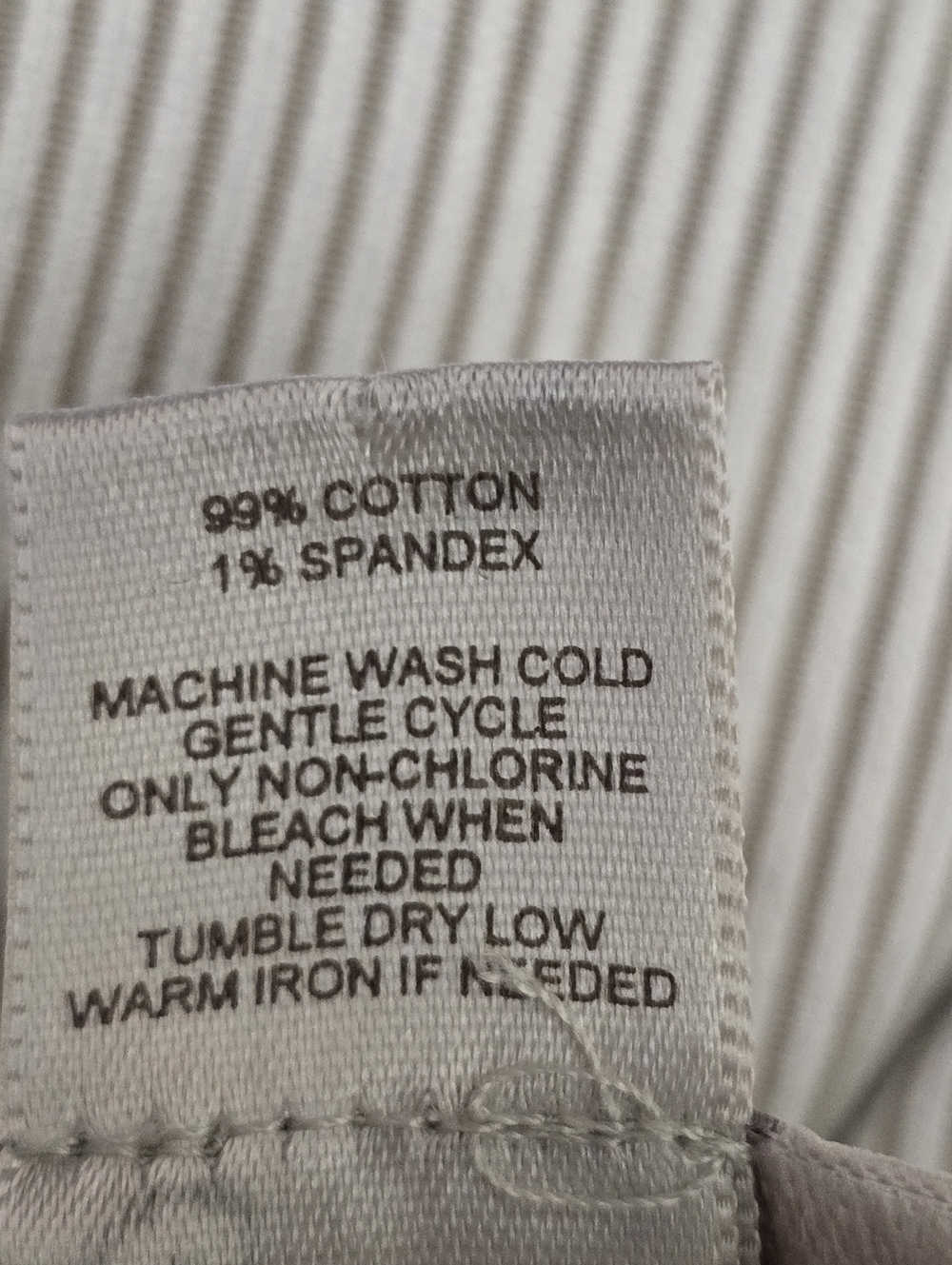 LOFT size 0 Pin‎ Stripe Bermuda Shorts Original Fit Tan White - Picture 12 of 12